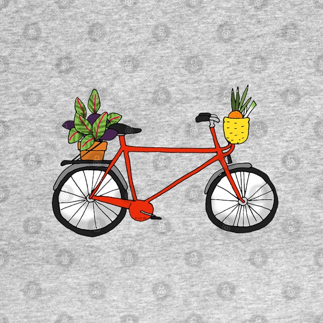 red bicycle by cartoonygifts